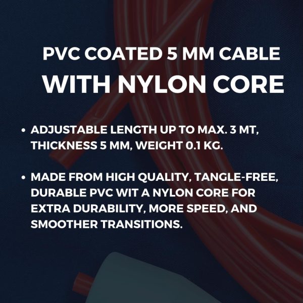 Professional Speed Rope - 3m Adjustable Skipping rope, 5mm P...