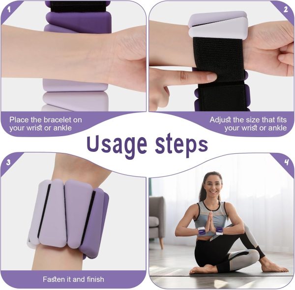 Wrist Weights for Women, Set of 2 Adjustable Ankle Weights W...