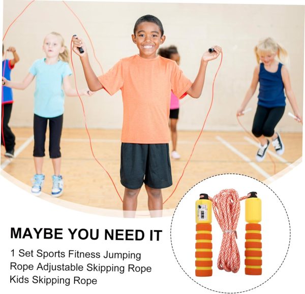 1 Set Jump Rope Jumping Rope Adjustable Rope for Fitness Ski...