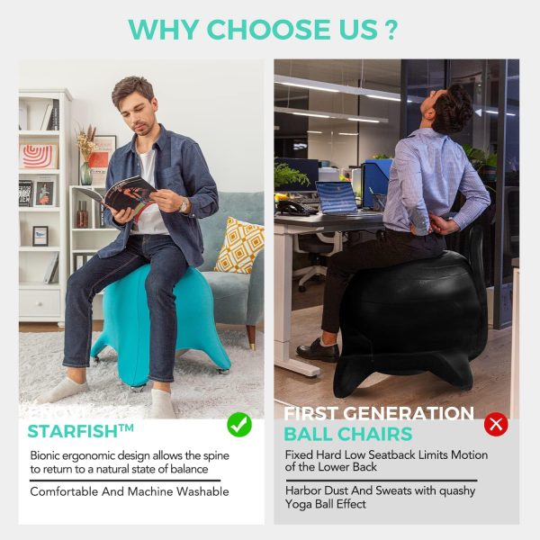 Original Starfish Ball Chair, Yoga Ball Chair Exercise Ball ...