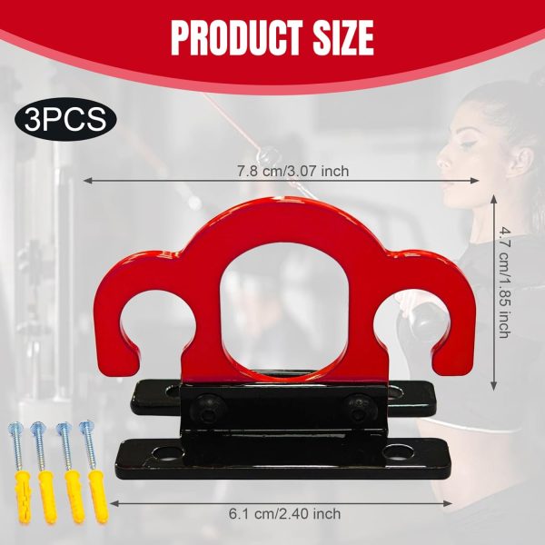 3Pcs Resistance Band Wall Anchor with Screws, Iron Resistanc...
