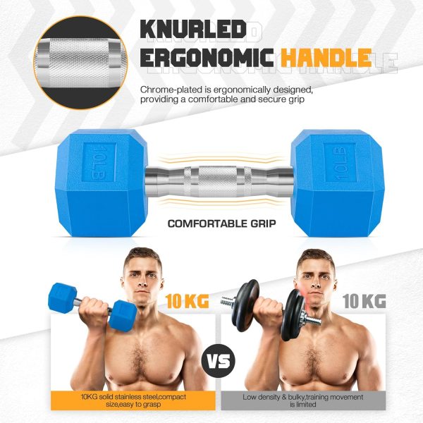 Portzon Weights Dumbbells Pink Colors Compatible with Set of...