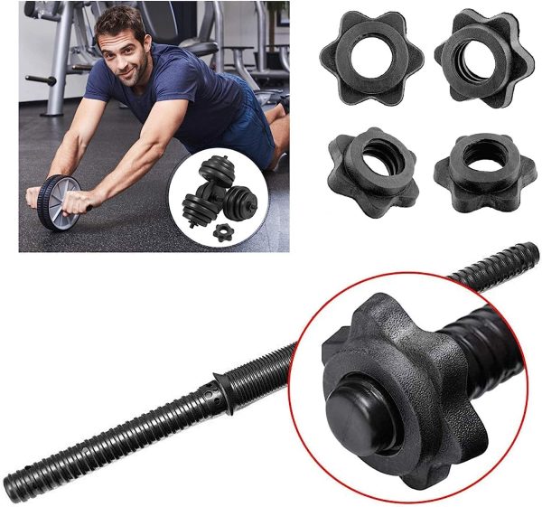 Dumbbell Collars 1 inch Dumbbell Hex Nut Barbell Collar Clam...