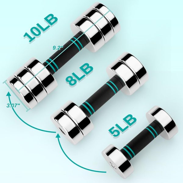 LIFERUN Single Steel Adjustable Dumbbell, 5/10/15lb Free Wei...