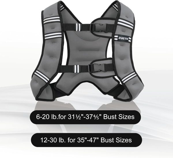Weighted Vest, 6lb/8lb/12lb/16lb/20lb/25lb/30lb Weight Vest ...
