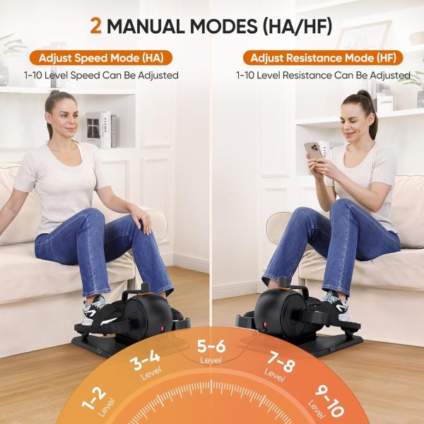 Dripex Under Desk Elliptical Machine, Mini Ellipse Leg Exerc...