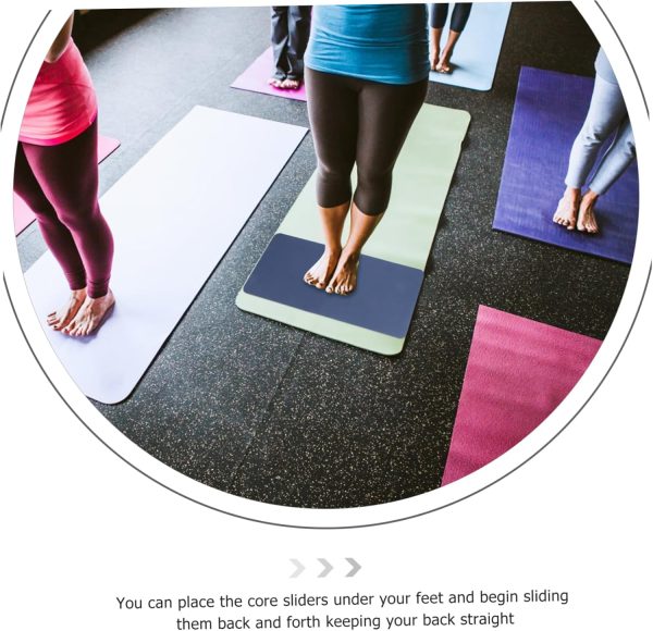 4pcs Tpe Yoga Mat Wheel Workout Stretching Mat Pads Yoga Mat...