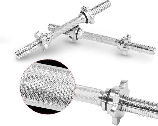 Yes4All Pair of Threaded Dumbbell Handles 14/16/18/24 inch, ...