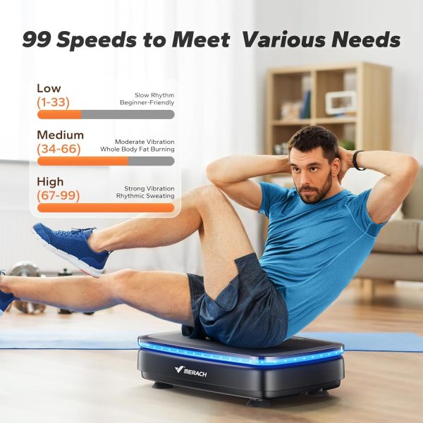 MERACH Vibration Plate Exercise Machine, Vibrating Plate wit...