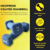 HulkFit Neoprene Coated Anti-Roll Square Dumbbells, Free Wei...