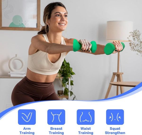 Ergonomic Dumbbells Weights Set-Hand Weights for Women at Ho...