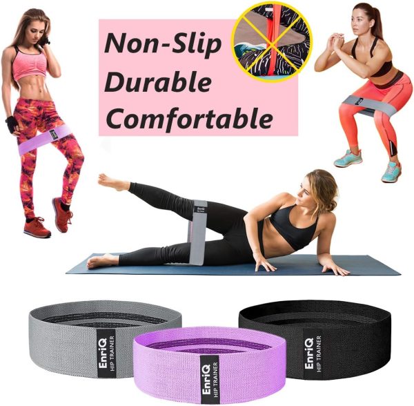 EnriQ Booty Bands Fabric Resistance Bands for Legs and Butt ...