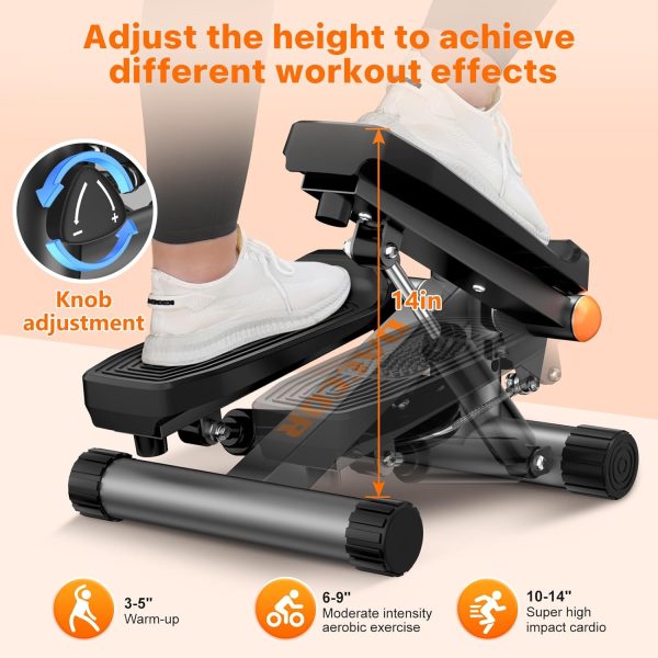 Stair Steppers for Excercise at Home, Mini Stepper with Resi...