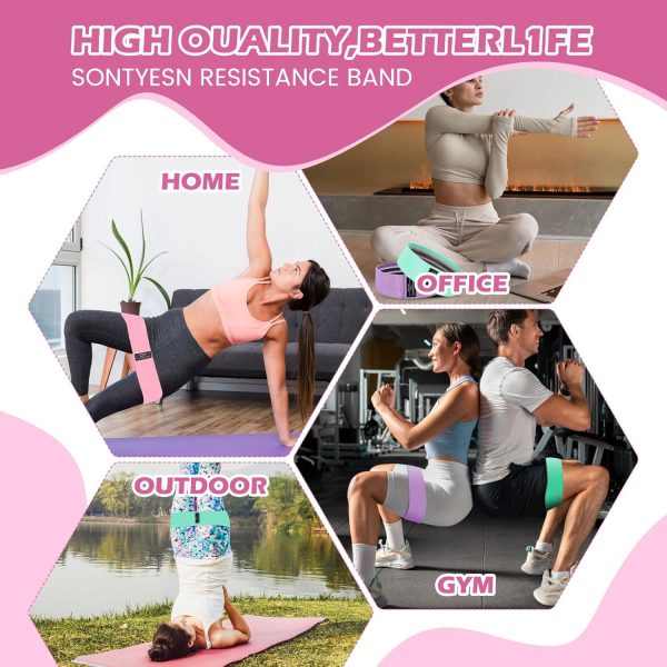 4 fabric hip lift resistance bands for men and women-hip and...