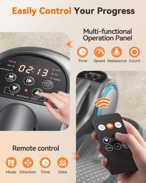 YOSUDA Under Desk Elliptical with 10 Level Resistances, Moto...