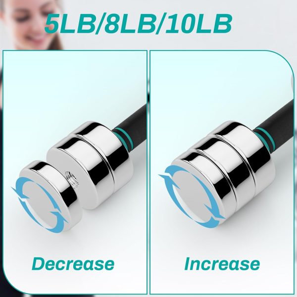 LIFERUN Single Steel Adjustable Dumbbell, 5/10/15lb Free Wei...