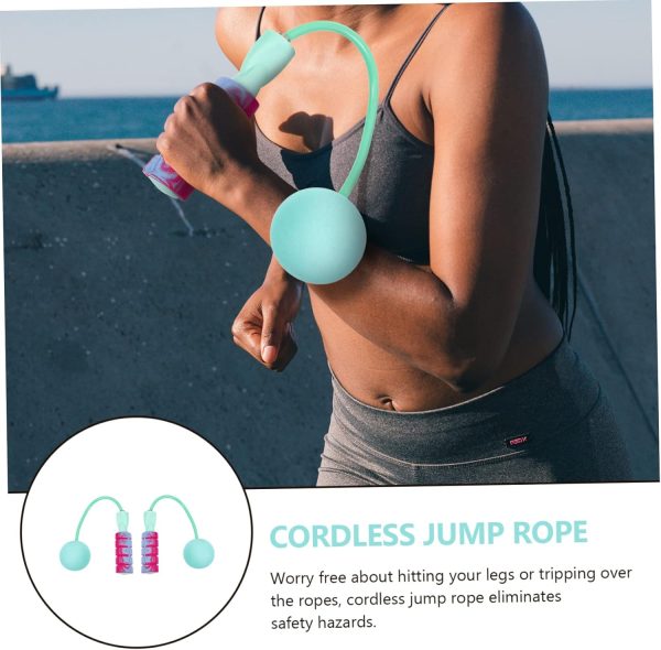 Cordless Skipping Rope Pulley Jump Rope for Fitness Weighted...