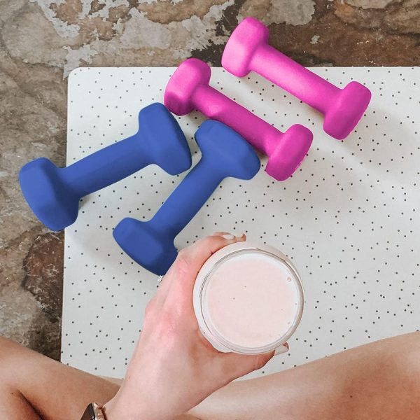 Gymenist Dumbbell Set With Hard Plastic Case Includes 3 Pair...