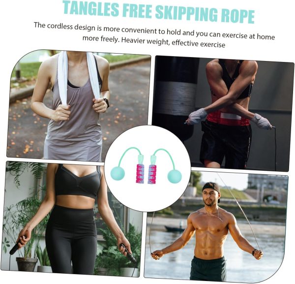 Cordless Skipping Rope Pulley Jump Rope for Fitness Weighted...