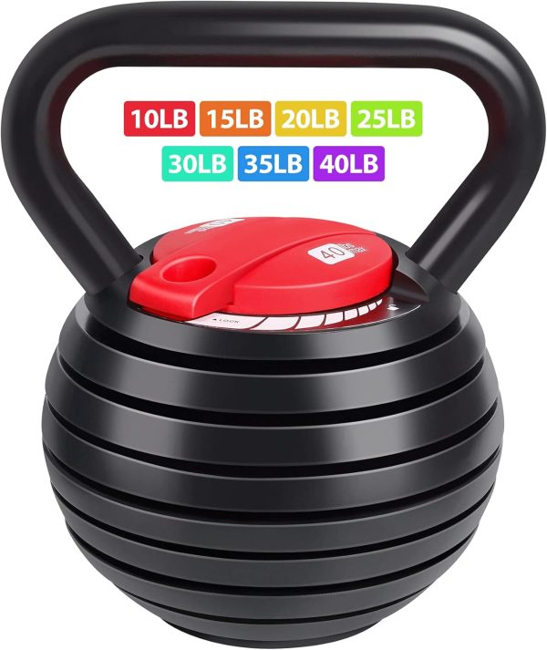 TopMade Adjustable Kettlebell - 5, 8, 9,12lb Kettlebell Weig...