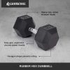 LIONSCOOL Odorless Rubber Encased Hex Dumbbells in Pairs or ...