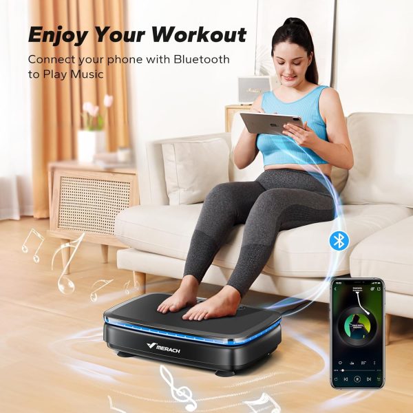 MERACH Vibration Plate Exercise Machine, Vibrating Plate wit...