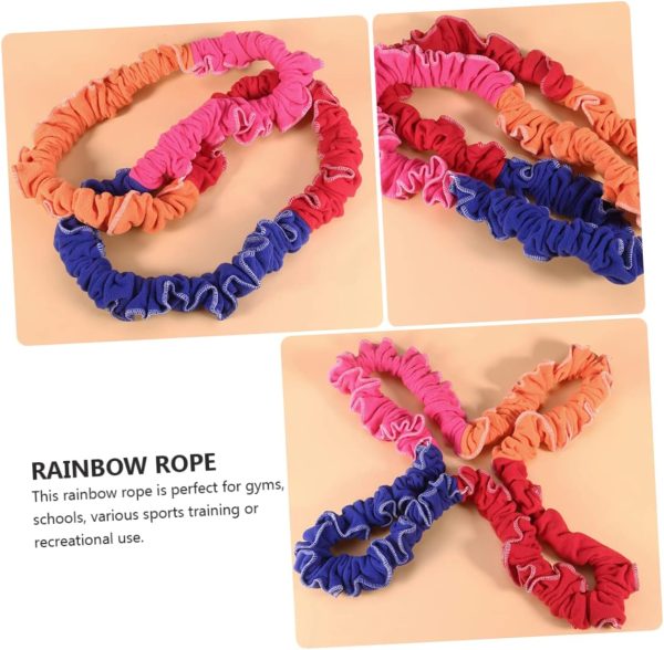 KICHOUSE 1pc Rally Ring Elastic Rainbow Rope Elastic Fleece ...