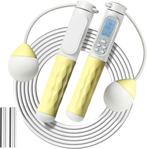 Cordless Jump Rope with Counter, Jump Rope Ropeless Adjustab...