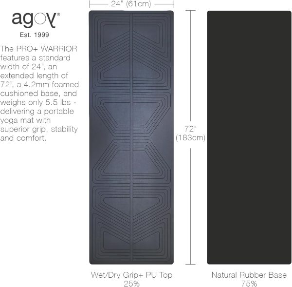 agoy Pro+ Warrior - Premium Non-Slip Yoga Mat – Eco-Consciou...