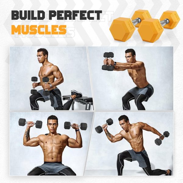 Portzon Weights Dumbbells Pink Colors Compatible with Set of...