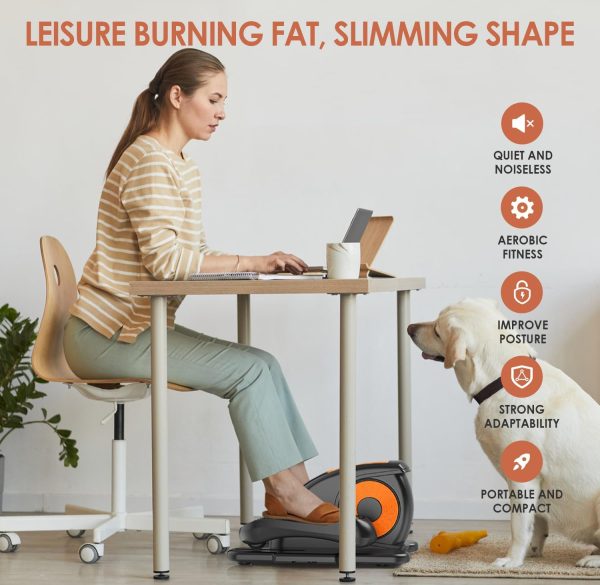 Under Desk Elliptical Machine for Home,Ellipse Leg Exerciser...