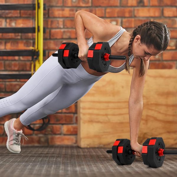 Adjustable Dumbbells Set 22LBS/33LBS/44LBS/55LBS/66LBS Free ...