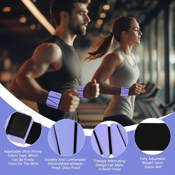 Wrist Weights Set of 2, Adjustable Wrist and Ankle Weights S...