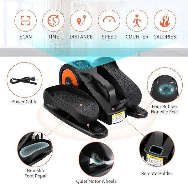 Under Desk Elliptical Machine, Ellipse Leg Exerciser for Sen...