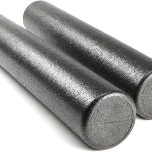 36""x6"" Black Extra Firm High Density Foam Roller for Physi...