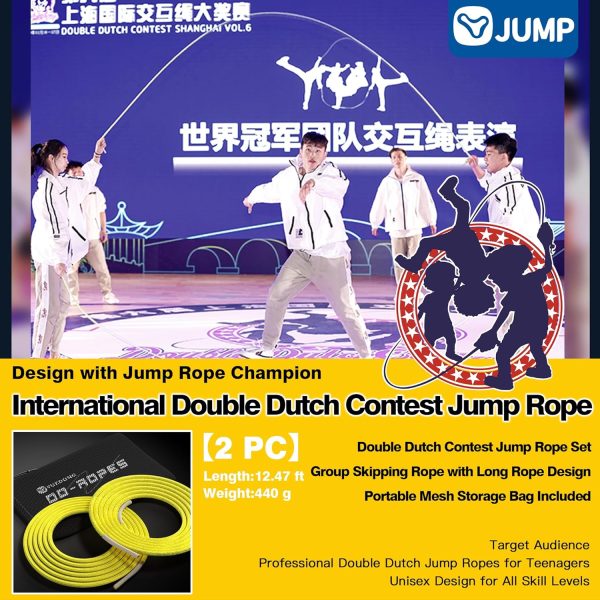 Long Jump Rope, Double Dutch Jump Rope,Skipping Rope Adjusta...