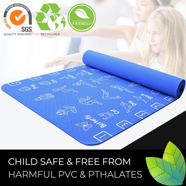 Kids Yoga Mat - Non-Slip Lightweight TPE Exercise Mat - Idea...