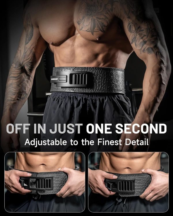 MANUEKLEAR Lifting Belt Lever for Men Women, 10mm Quick Lock...