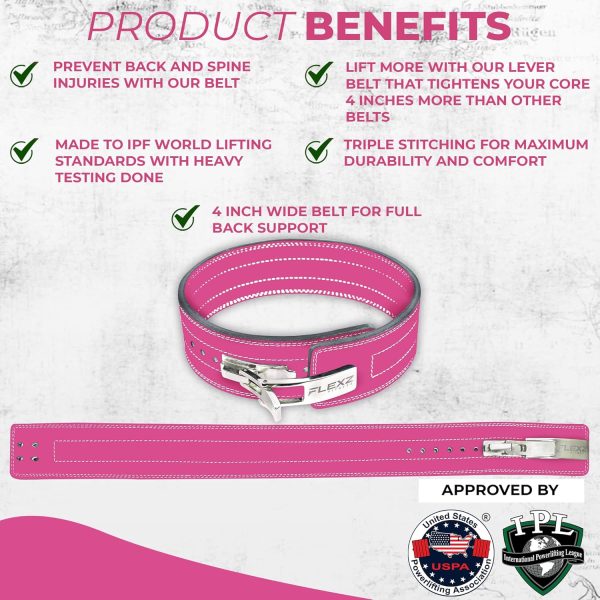 Lever Weight Lifting Belt Leather - 10MM 13MM Powerlifting G...