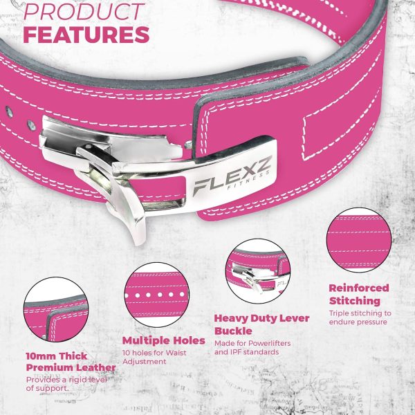 Lever Weight Lifting Belt Leather - 10MM 13MM Powerlifting G...