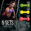 Neoprene Workout Dumbbell Set - Non Slip, Anti Roll Exercise...