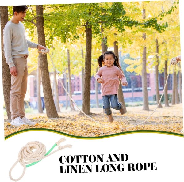 Jump Rope Long Skip Rope 5M Cotton Linen Exercise Jump Rope ...