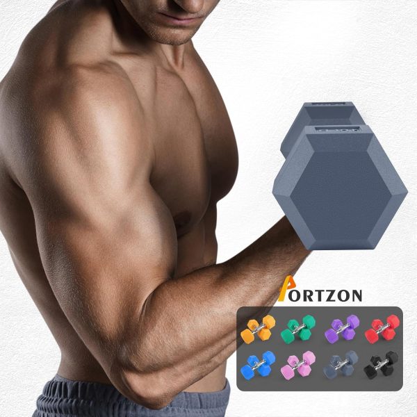 Portzon Weights Dumbbells Pink Colors Compatible with Set of...