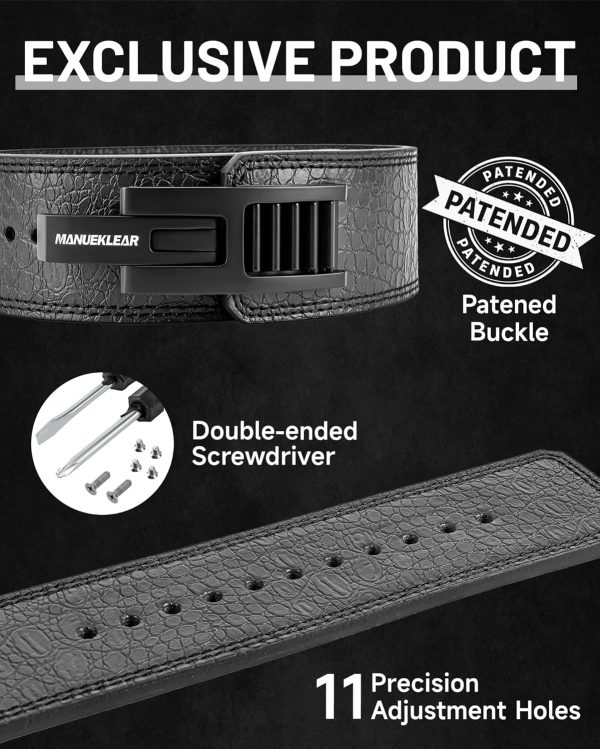 MANUEKLEAR Lifting Belt Lever for Men Women, 10mm Quick Lock...