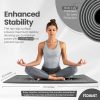 Robust Yoga Mat - 1/4" Thick Non-Slip Mat with Position Line...