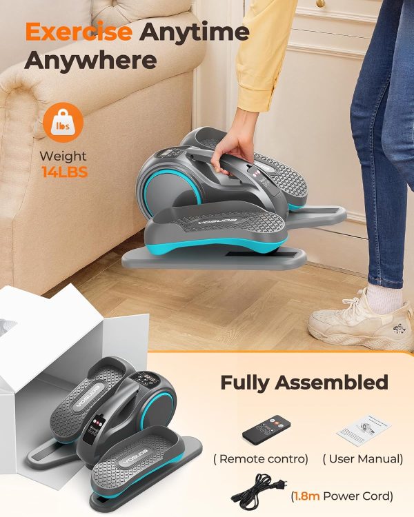 YOSUDA Under Desk Elliptical with 10 Level Resistances, Moto...