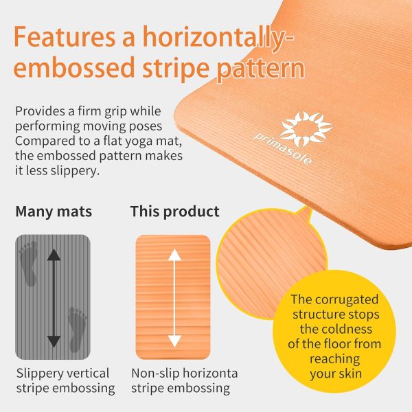 Primasole 1/2 Thick Exercise Mat with Carry Strap & Case Mat...