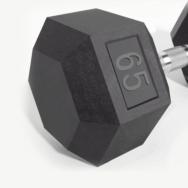 LIONSCOOL Odorless Rubber Encased Hex Dumbbells in Pairs or ...