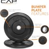 CAP Barbell Rubber Olympic Bumper Plate | Multiple Options/C...