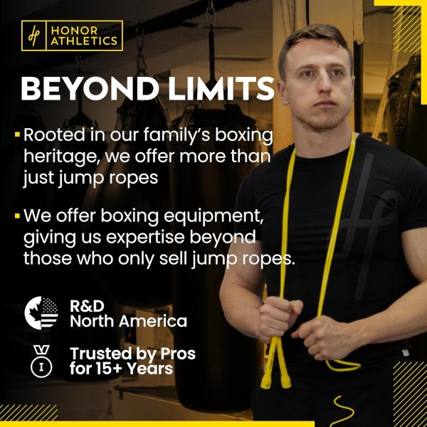 Honor Athletics | Pro Boxing Rope 3.0 | 5.3mm Jump Rope Indo...